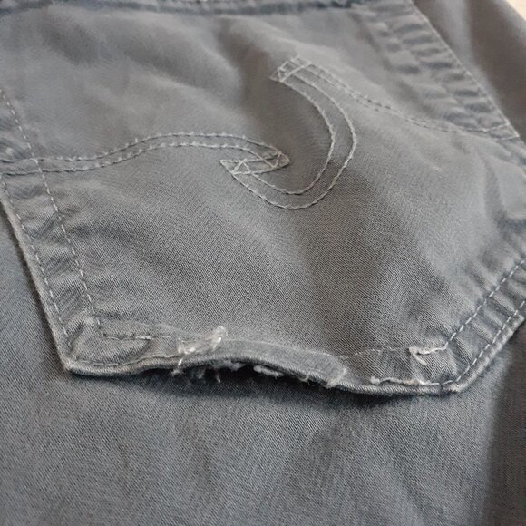 Adriano Goldschmied Men's 36X32 The Everett Sueded Steel Blue Straight Leg Jeans - Picture 11 of 15